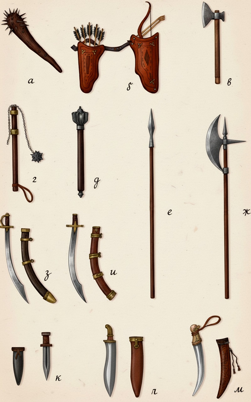 Элементы вооружения донских казаков XV-XVII вв. (холодное)
